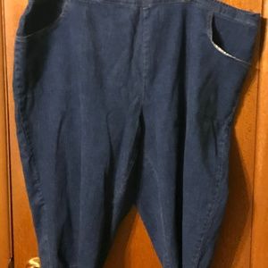 Denim plus size capris